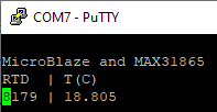 Medida de temperatura con MAX31865 y MicroBlaze