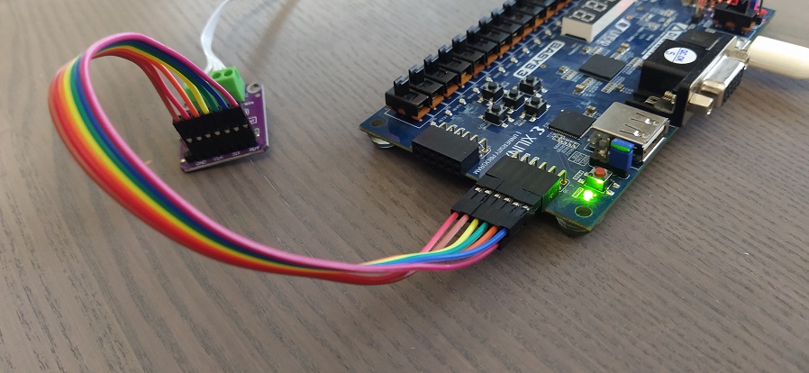 Detalle de conexiones MAX31865 y Basys 3