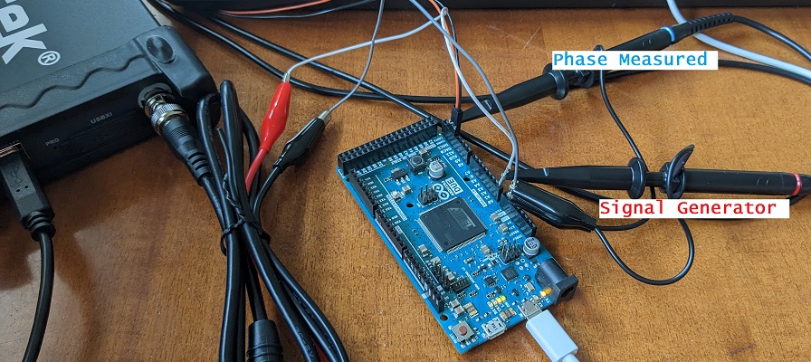 Generador de señal para probar medida RMS y frecuencia en Arduino DUE