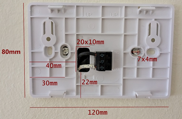 Termostato comercial, base para las dimensiones de Home-Ambient
