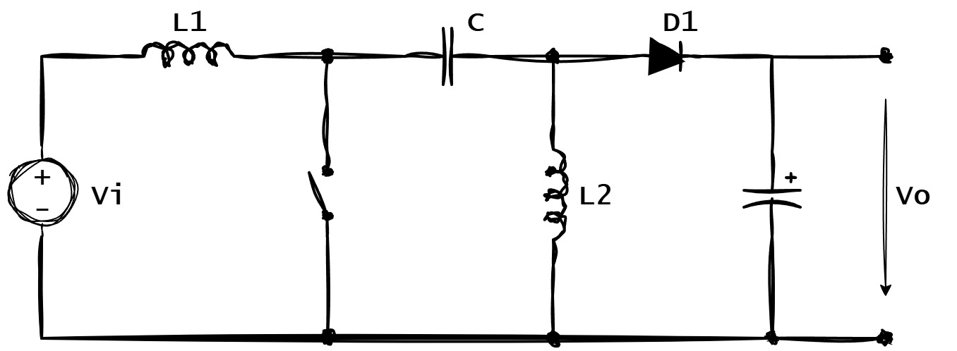 Esquema convertidor DCDC SEPIC