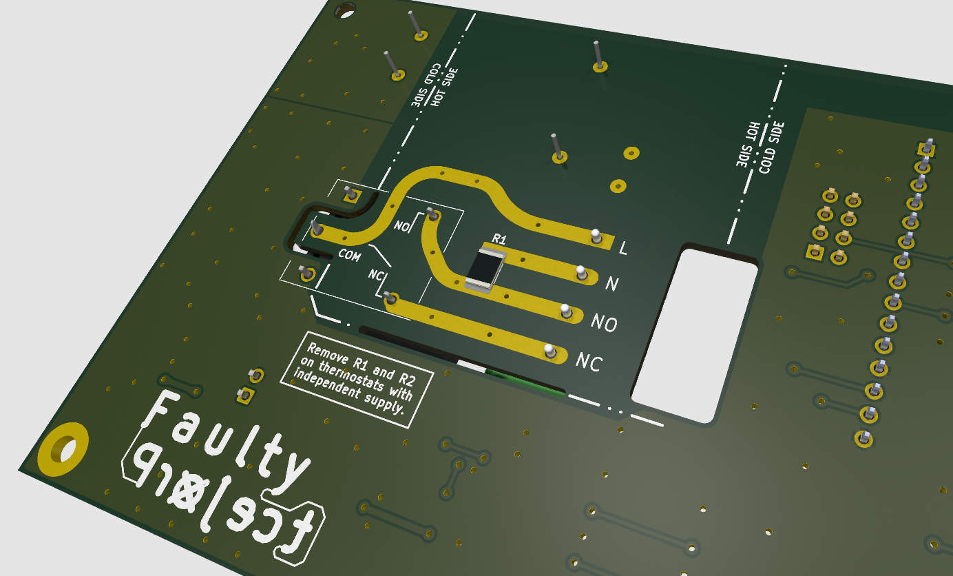 Vista inferior de la PCB Home-Ambient