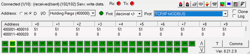Validación de librería Modbus TCP de Arduino mediante ModRSsim2 